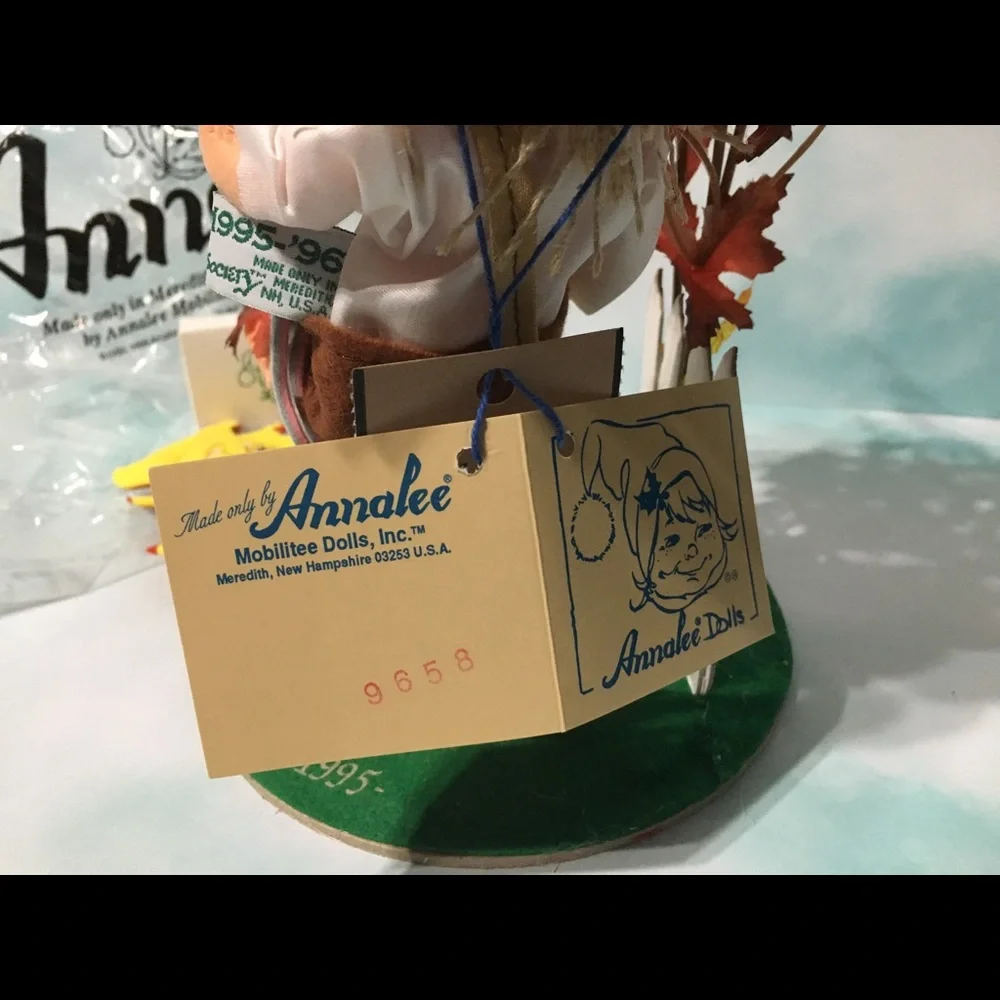 Annalee Fall Fisherman Doll with Orange, Yellow, Red and Green Accents